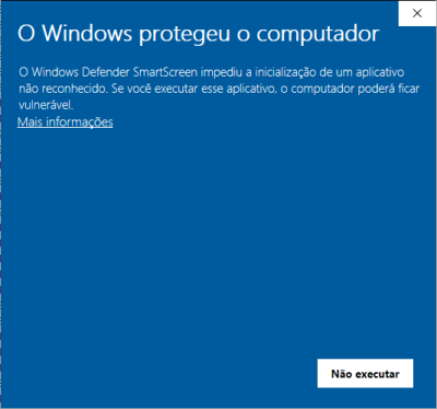 Imagem 8 - Erro ao instalar aplicativo